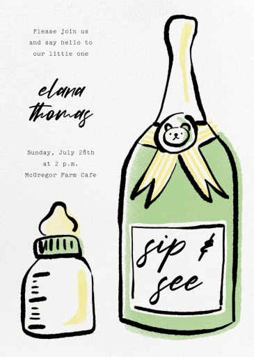 Double the Fun - Sip and See Invitation by Paperless Post
