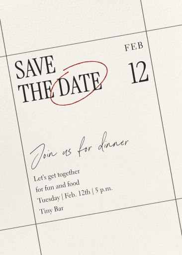 Marked Calendar - Event Save the Date by Paperless Post