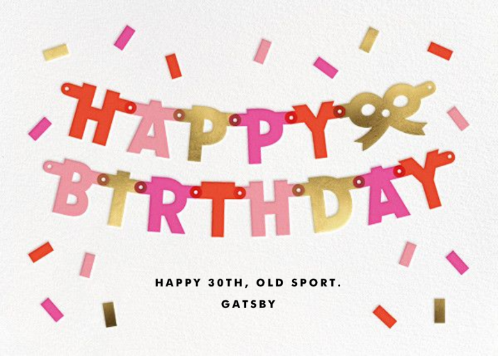 Lettered Bunting - Birthday Card by The Indigo Bunting