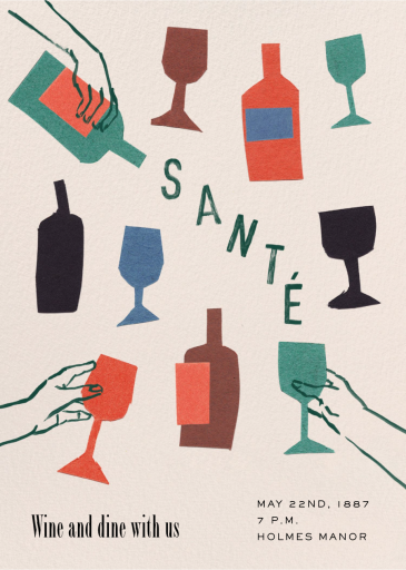 Santé - Cocktail Party Invitation by Phthalo Ruth