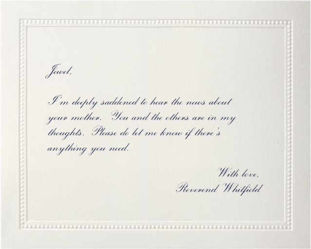 Corinthian Embossed Border - Sympathy Card by Paperless Post