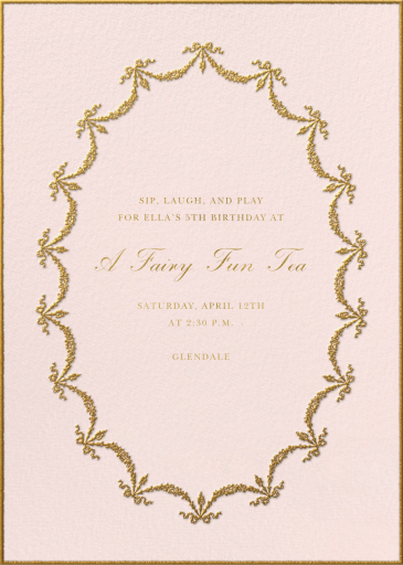 Ruban d’Or - Tea Party Invitation by Ladurée