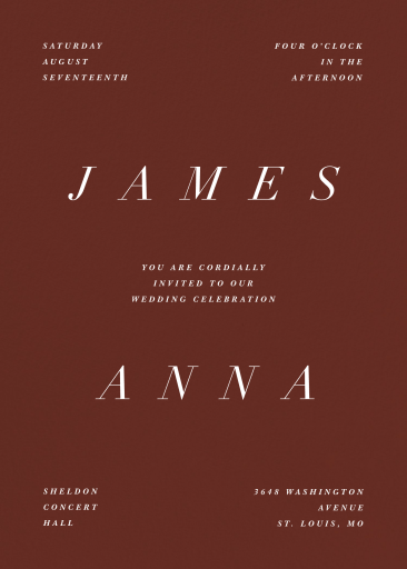 Classic Modern Text Invitation