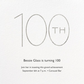 Decade - 100th Birthday Invitation by Paperless Post