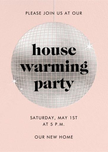 Sparkly Disco Ball - Housewarming Invitation by Paperless Post