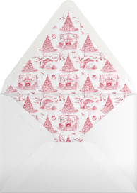 Photo Toile Christmas Tree Card Envelope