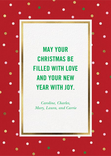 Wrapping Paper Photo - Holiday Card by kate spade new york - Back