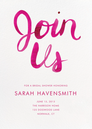 Join Us (Watercolor Script) by Linda and Harriett