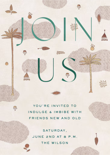 Sand Storm - Summer Party Invitation by Jungalow