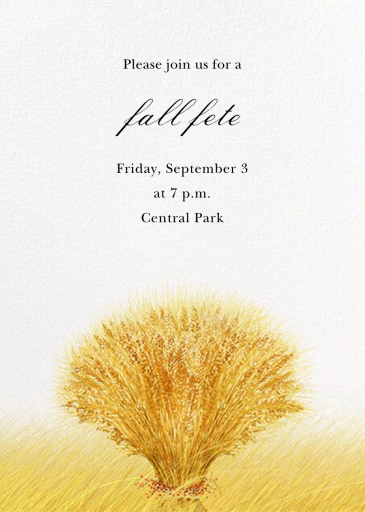 Bushel of Wheat - Invitation by Felix Doolittle