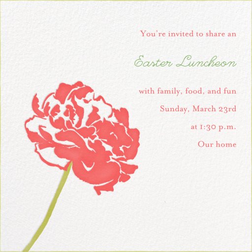 Carnation - Garden Party Invitation by Paperless Post