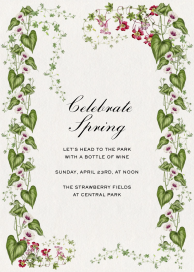 Berry Blossoms - Spring Party Invitation by Stephanie Fishwick