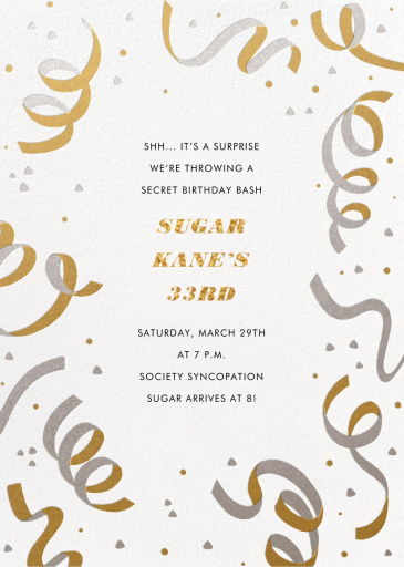 Confetti and Streamers - Birthday Invitation by Paperless Post
