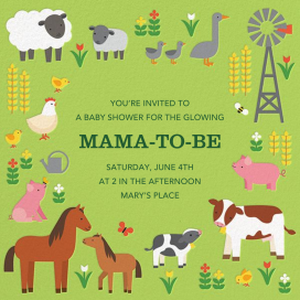 Family Farm - Baby Shower Invitation by Petit Collage
