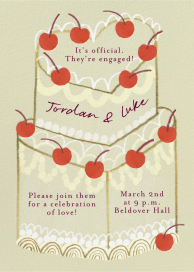 Cherry Topper - Engagement Party Invitation by Maisy Summer