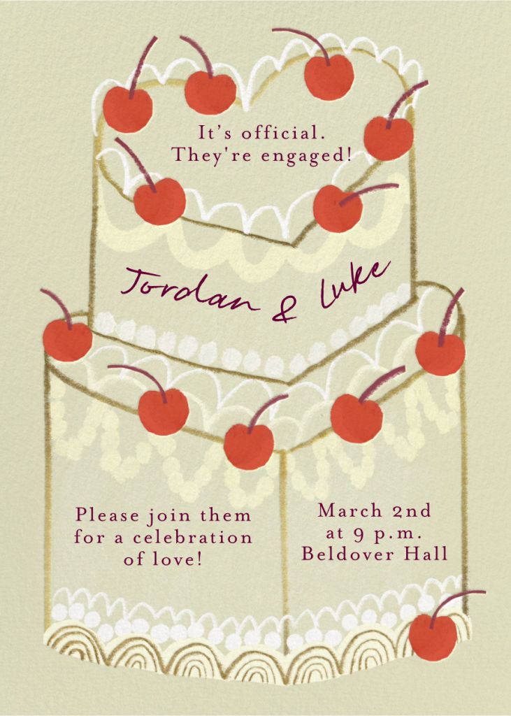 Cherry Topper Invitation