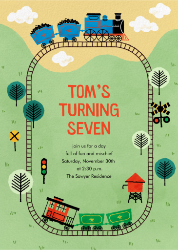 Chugging Along - Invitation by Paperless Post