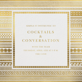 It's Greek - Cocktail Party Invitation by Jonathan Adler