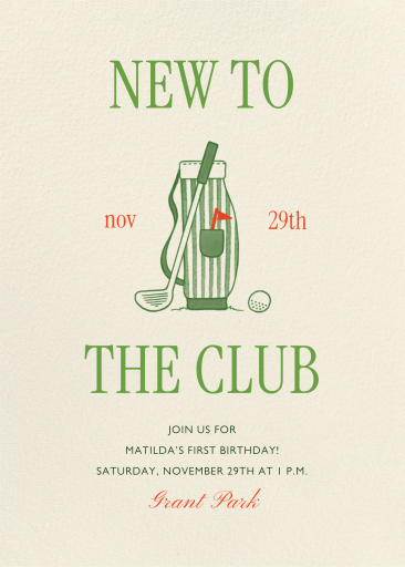 Club Welcome - First Birthday Invitation by Paperless Post