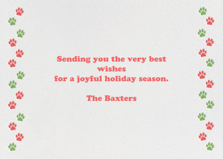 Happy Pawlidays - Christmas Card by Paperless Post - Back