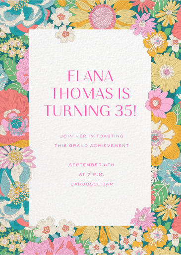 Pressed Petals - Birthday Invitation by Liberty