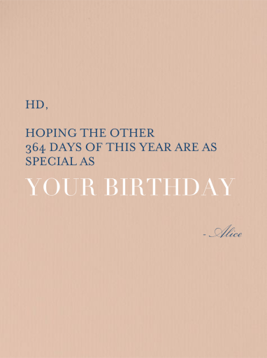 Happy Birthday Handsome - Birthday Card by Paperless Post - Back