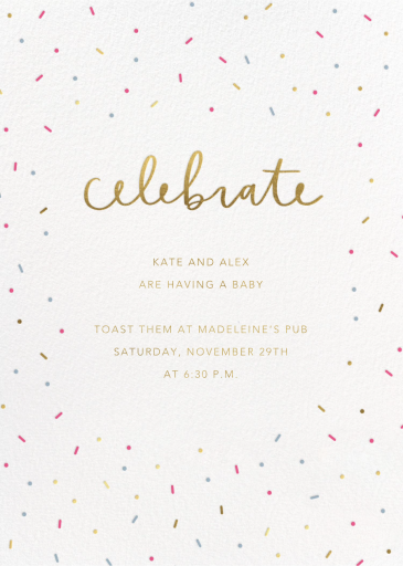 Mixed Confetti - Baby Shower Invitation by Sugar Paper