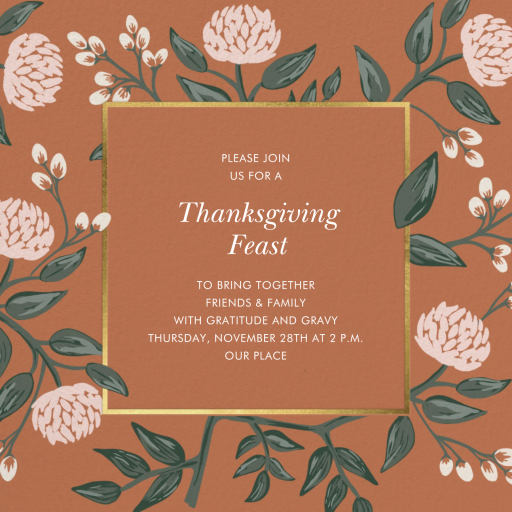 Peonies Burnt Sienna - Invitation by Rifle Paper Co.