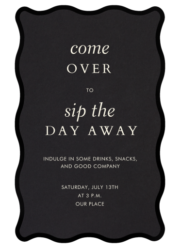 Rippled Trim - Cocktail Party Invitation de Paperless Post