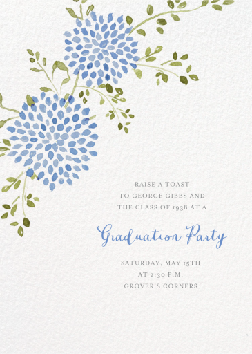Watercolor Dahlias - Birthday Invitation by Paperless Post