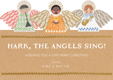 Singing Angels - Christmas Card by Hadley Paper Goods