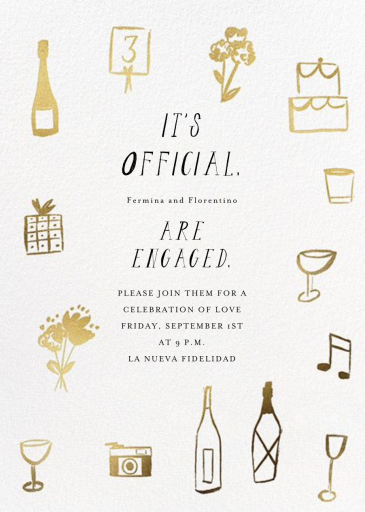 The Gold Rush Begins - Engagement Party Invitation by Mr. Boddington's Studio