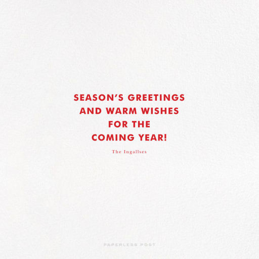 Poinsetta Foliage - Holiday Card by Paperless Post - Back