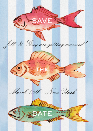 Watercolor Fish Save The Date
