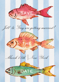 Watercolor Fish Save The Date