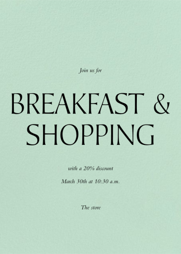 Mint - Breakfast/Lunch Invitation by Paperless Post
