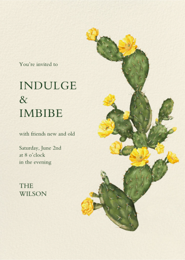 Prickly Pear - Party Invitation by Oscar de la Renta