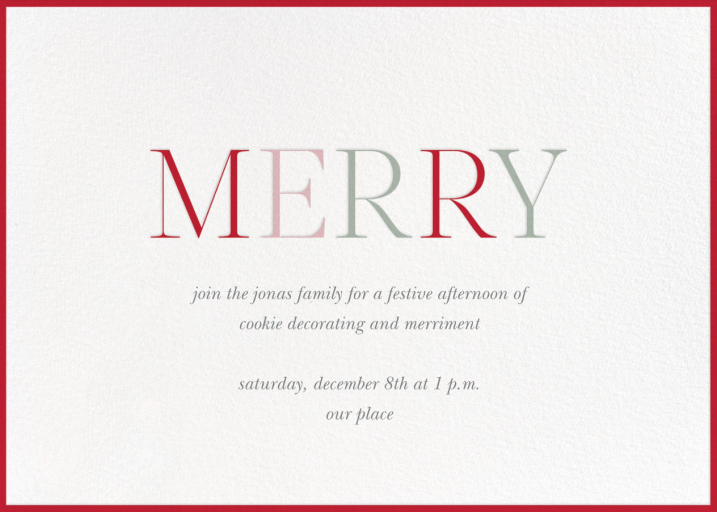 Colorful Merriment - Horizontal - Christmas Party Invitation by Sugar Paper