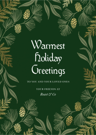 Golden Pinecone - Business Holiday Card by Paperless Post