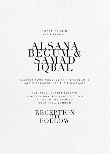 Editorial II (Photo Invitation) - Wedding Invitation by Paperless Post - Back