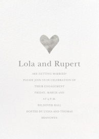 Foil Heart - Engagement Party Invitation by Sugar Paper