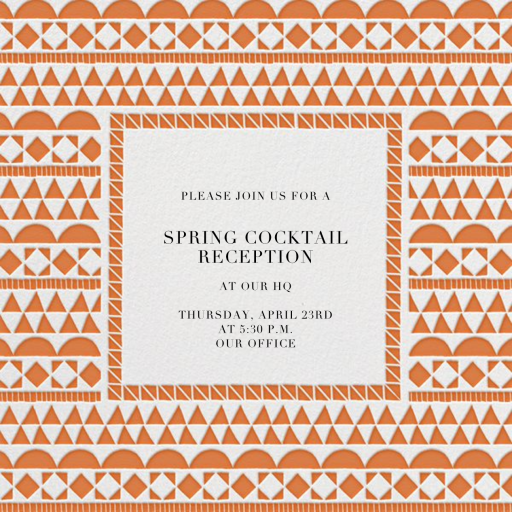 Geometric Border - Cocktail Party Invitation by Paperless Post