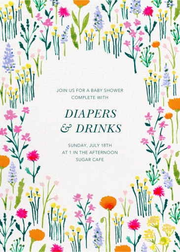 Wild Blooms - Baby Shower Invitation by Paperless Post