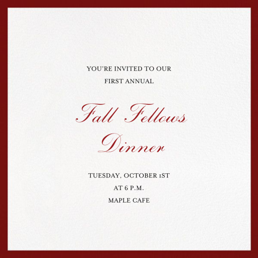 Red Square Border by Paperless Post