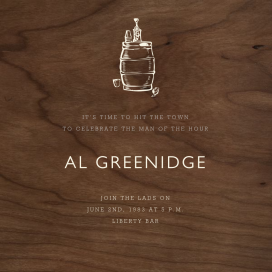 Wood Grain Dark - Bachelor Party Invitation by Paperless Post