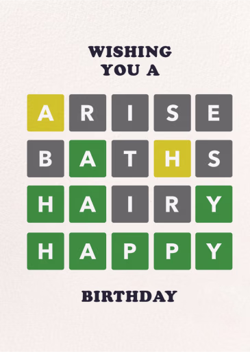Word Play - Birthday Card by Party Mountain