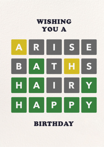 Word Play - Greeting Card by Party Mountain