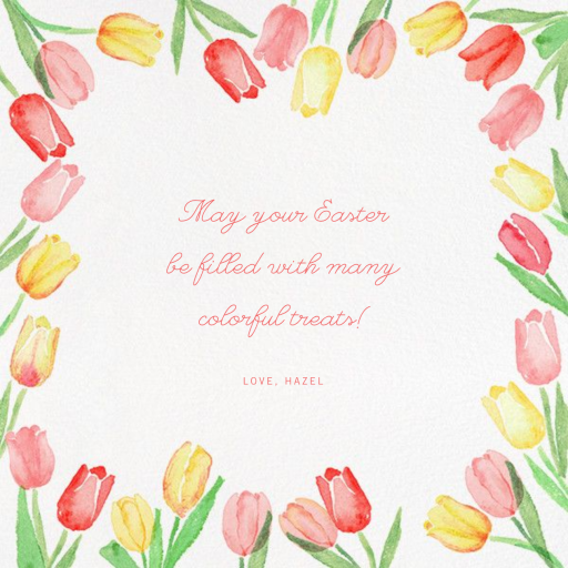 Tulip Bed - Easter Card by Paperless Post