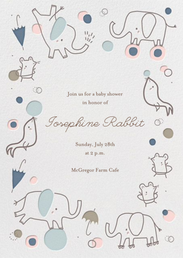 Circus Tricks - little cube - Baby Shower Invitation by Little Cube
