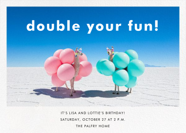 Llama Llama - Birthday Invitation by Gray Malin